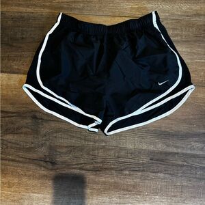 Nike Women's Black Athletic Shorts with White Trim